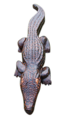 Large Wooden Crocodile Sculpture