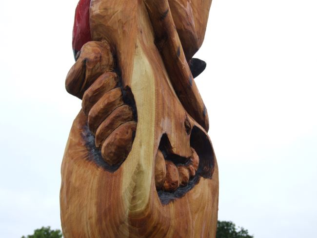 Handcarved Wooden Bug Totem Pole