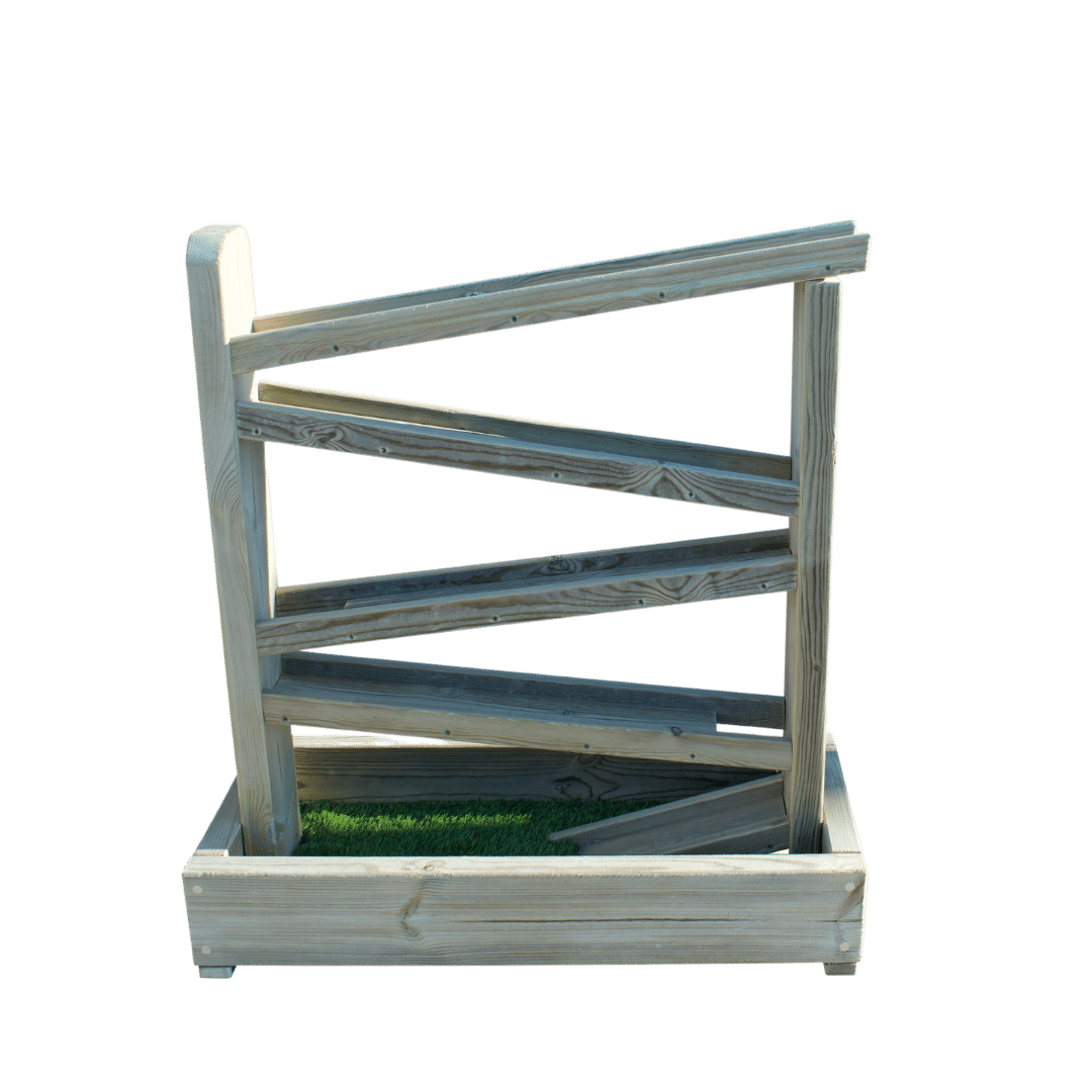 Outdoor Wooden Ball Drop Tower