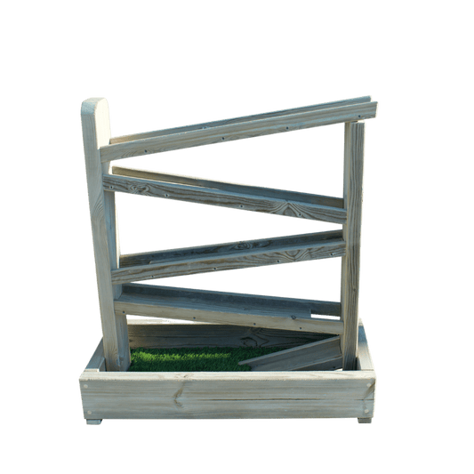 Outdoor Wooden Ball Drop Tower