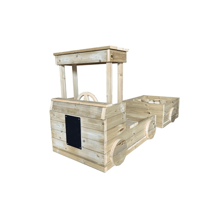 Children's Outdoor Wooden Truck And Trailer