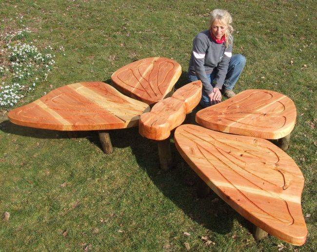 Wooden Butterfly Playground Sculpture