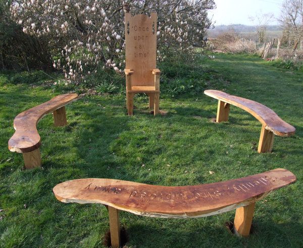 Oak Story Bench