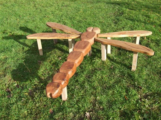 Wooden Dragonfly Play Sculpture
