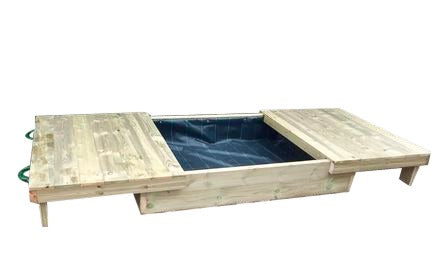 Large Wooden Sandpit with Sliding Lid