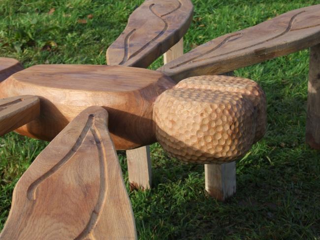 Wooden Dragonfly Play Sculpture