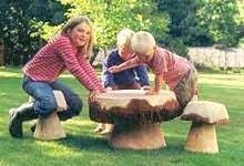 Mushroom Table And Seat Set