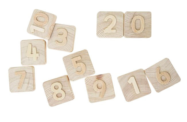 Wooden Number Tile Set